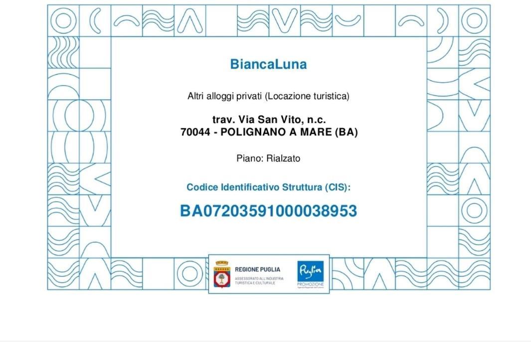 Biancaluna Polignano a Mare Exteriör bild